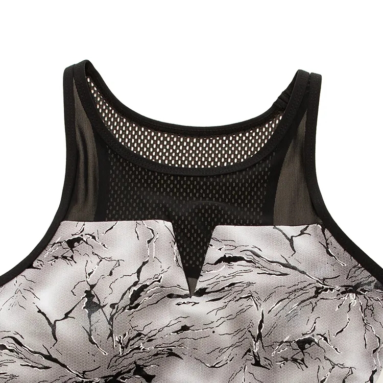 fitness yoga bra tops OEM tie dye printing workout bra breathable removable chest padded sports bra