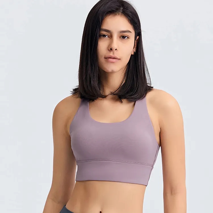 Hight Strength White Breathable Mesh Sport Bra Woman Brushed Nude Yoga Workout Bra Sports Underwear Fitness Gym Sport Tops Bra