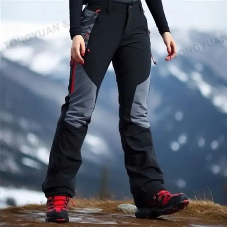 Custom Pants Women's Pants Thick Fleece Soft Shell Trousers Outdoor Hiking Snow Ski Waterproof Windproof Thermal Pants