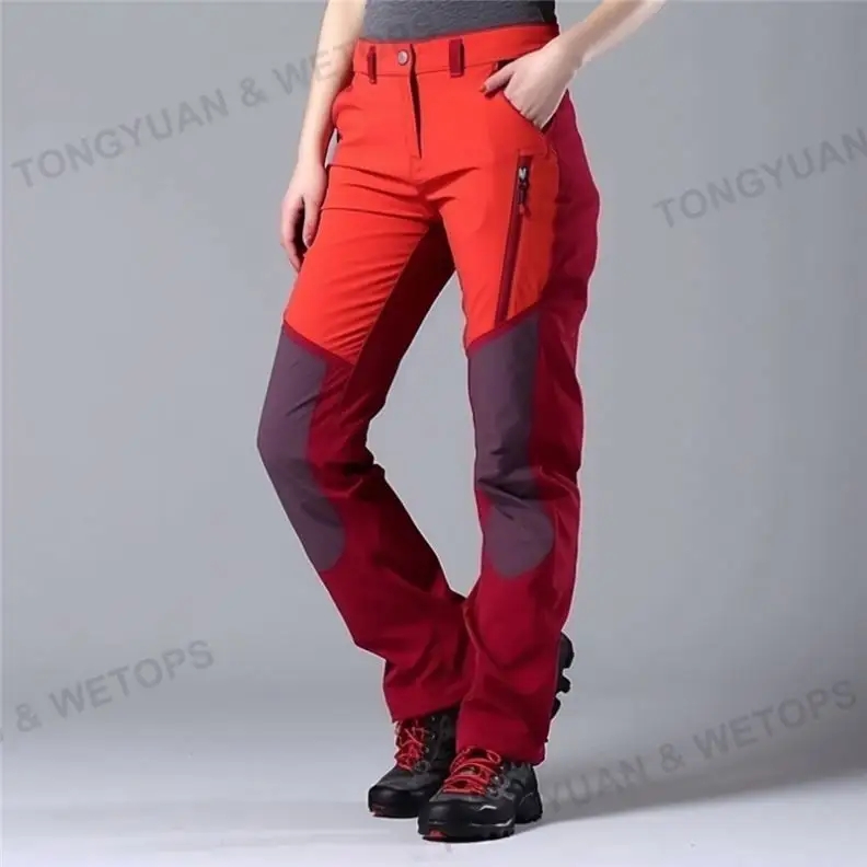Custom Pants Women's Pants Thick Fleece Soft Shell Trousers Outdoor Hiking Snow Ski Waterproof Windproof Thermal Pants
