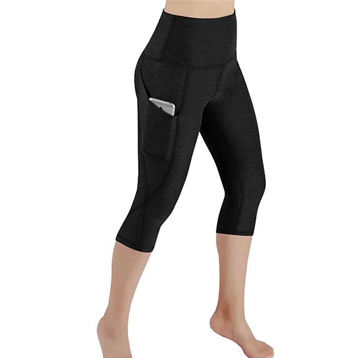 Yoga Capris Breathable Quick Dry gym leggins women fitness Correction Workout Leggings with Pockets