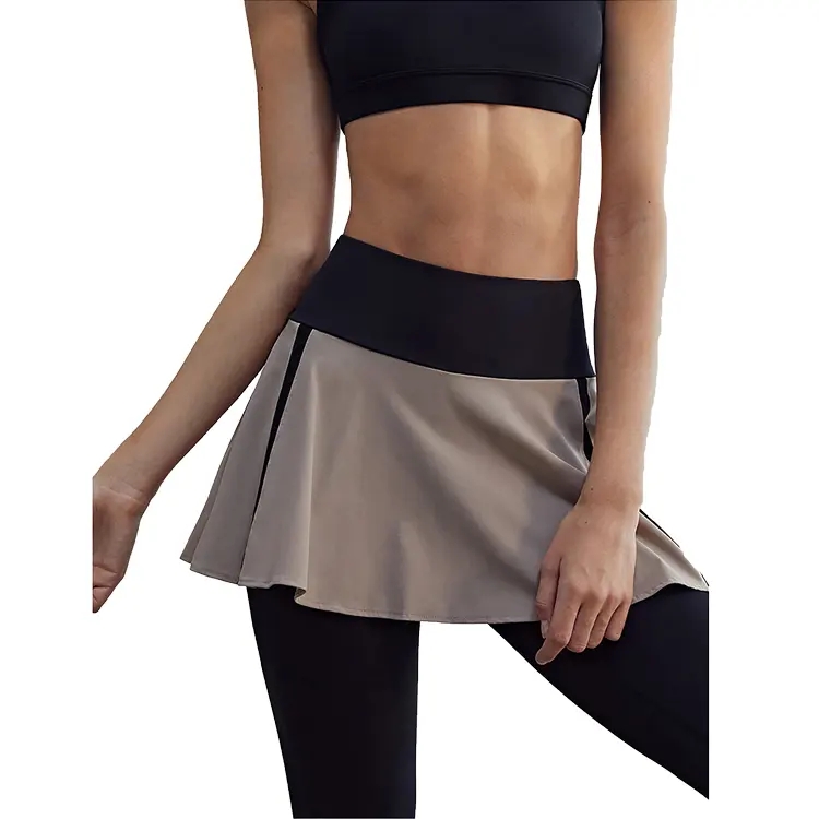Double layer Yoga Pants with Short Skirt Workout Wholesale Custom Sports Yoga Leggings Women