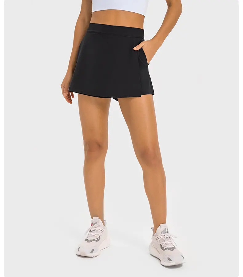 New girls dry skirt gym workout short pants yoga shorts sports skirts for women