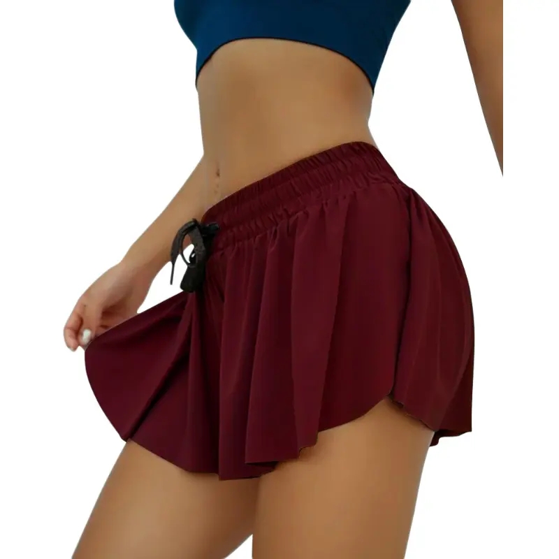 Female Shorts Short Pants Women Casual and Comfortable Sports Anti-light Fake Two-piece Slim Gym Naked Yoga Breathable